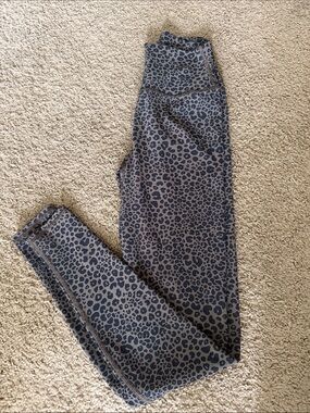 ALO Yoga Blue Leopard Print High-Waist Leggings